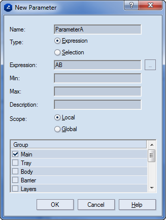 Creating a Parameter