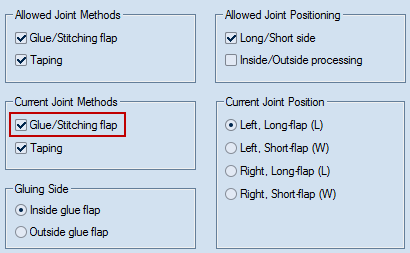 Glue/Stitching flap