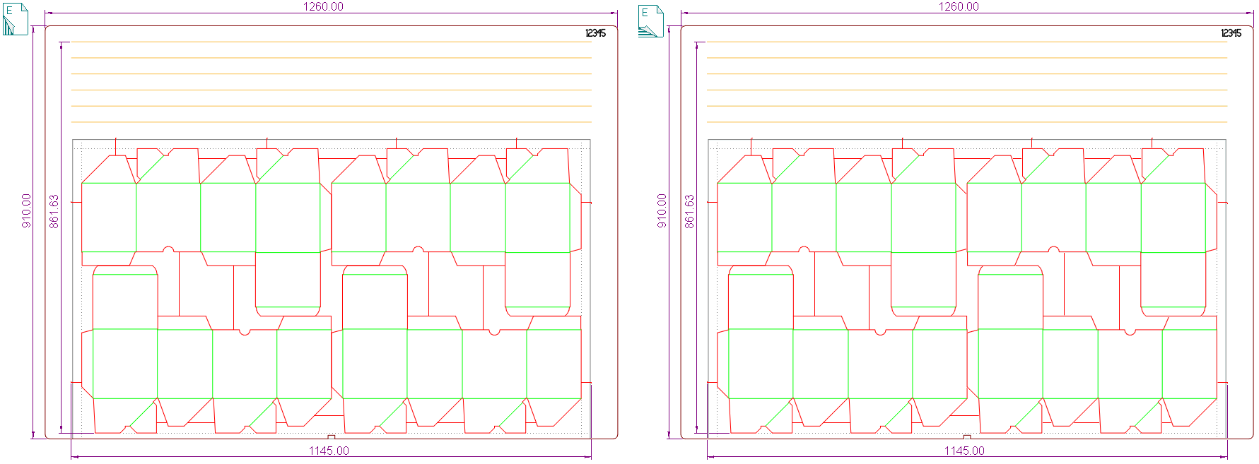Computing Dieboard Size by Flute Direction