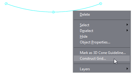 Constructing grid on an arc