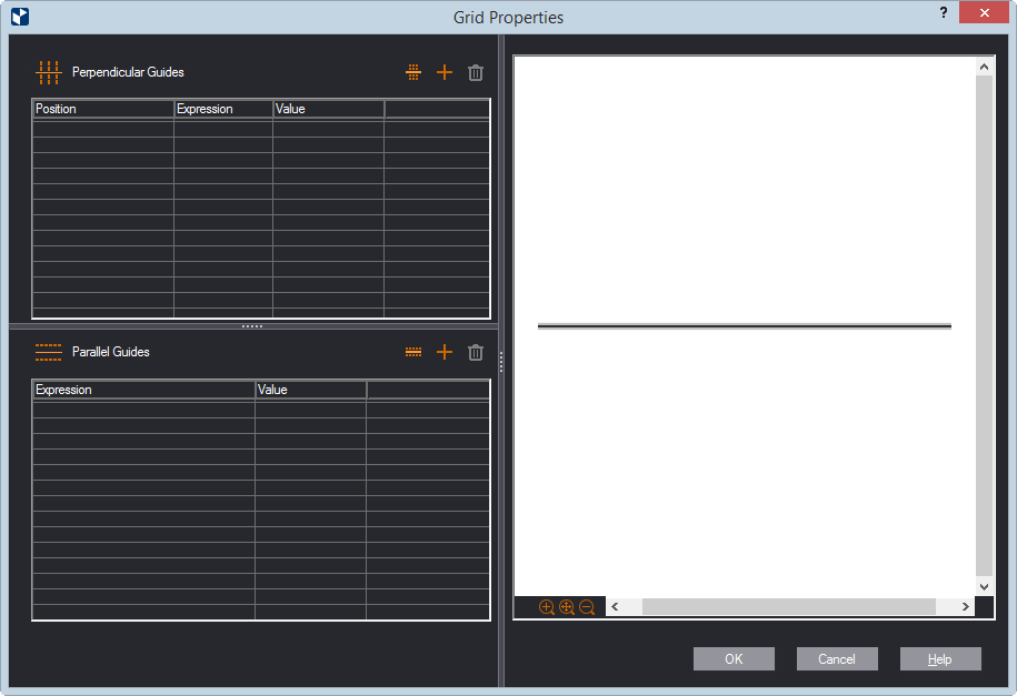 The Grid Properties Dialog Box